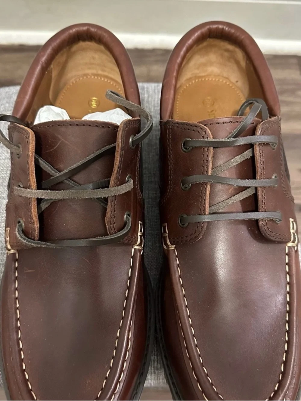 Samuel Windsor Men's Leather Lace-up Boat Deck Shoes Size 10.5
